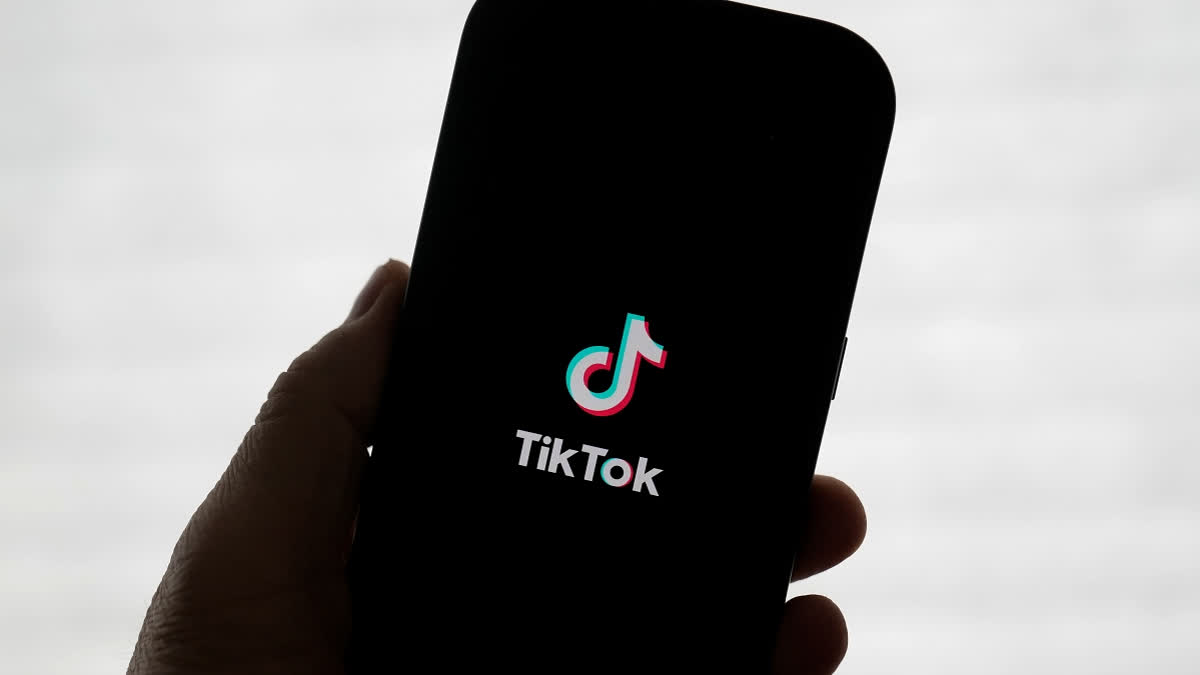 A TikTok logo is shown on a phone in San Francisco, Friday, Jan. 17, 2025.