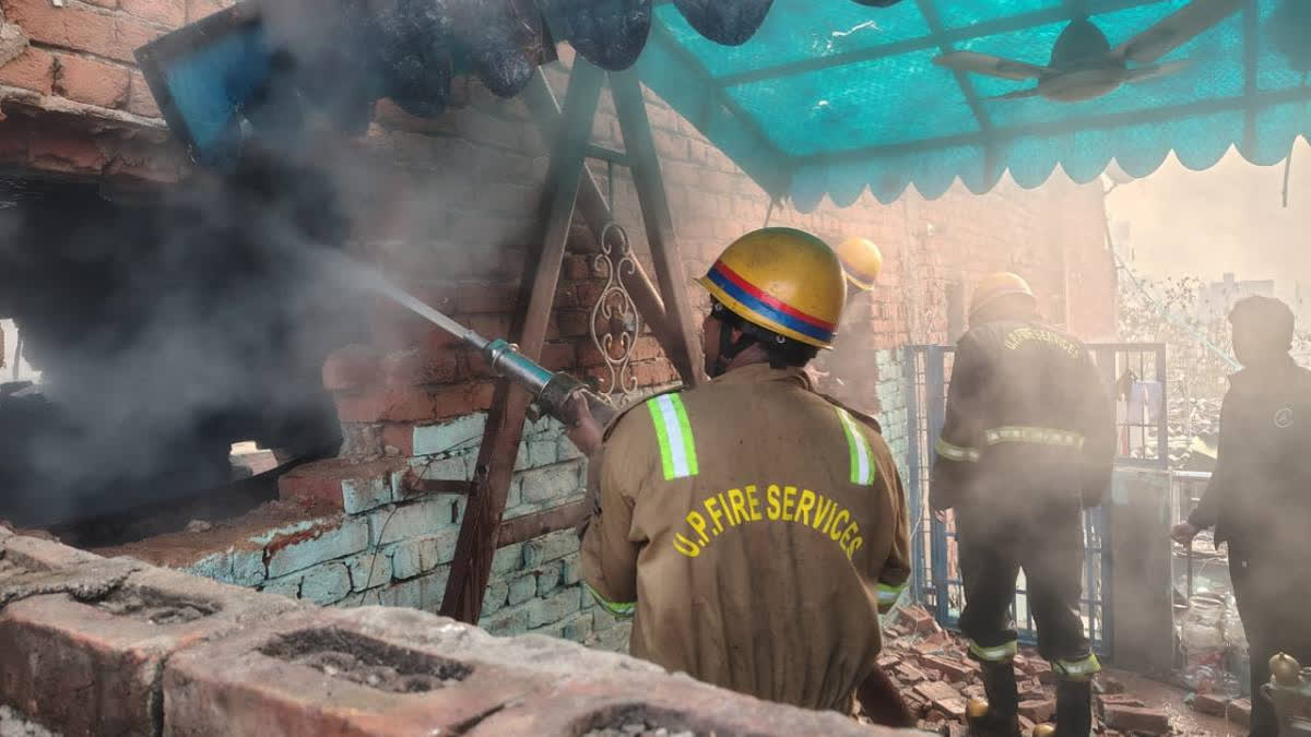 A house fire in Ghaziabad's Loni area killed a woman and three children, likely caused by a short circuit, with five others injured.