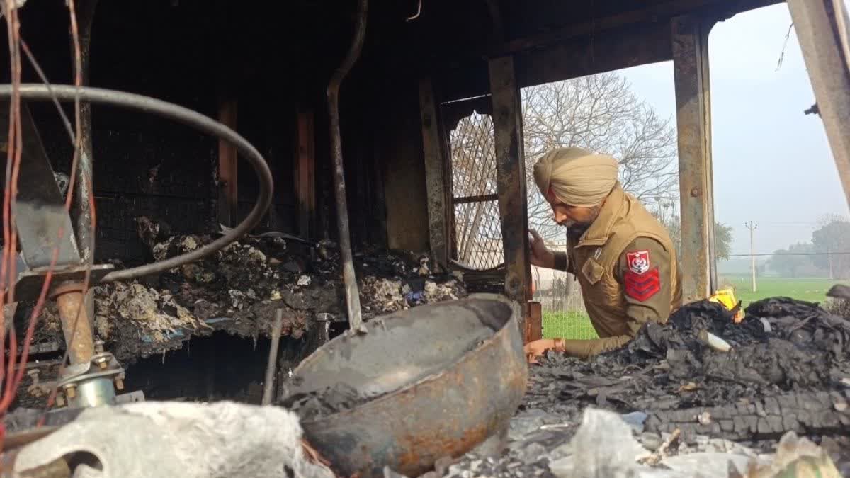 FIRE BREAKS OUT IN A TRUCK BARNALA