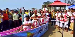 Boating competition at Mariklong Beel