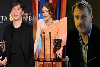 Oppenheimer leads at BAFTA 2024  Cillian Murphy and Emma Stone  BAFTA 2024 full winners list  ബാഫ്‌റ്റ പുരസ്‌കാരം  ക്രിസ്‌റ്റഫർ നോളൻ ചിത്രം ഓപ്പൺഹൈമർ