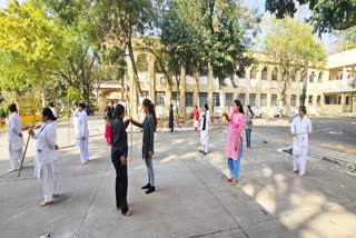 Ujjain staff nurses lathi training