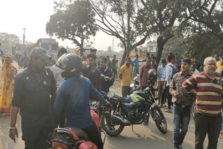 Agitation on Road Accident