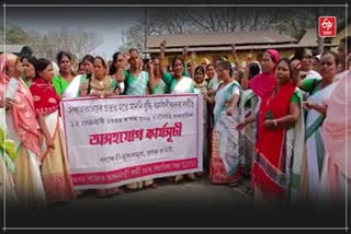 Anganwadi worker protest