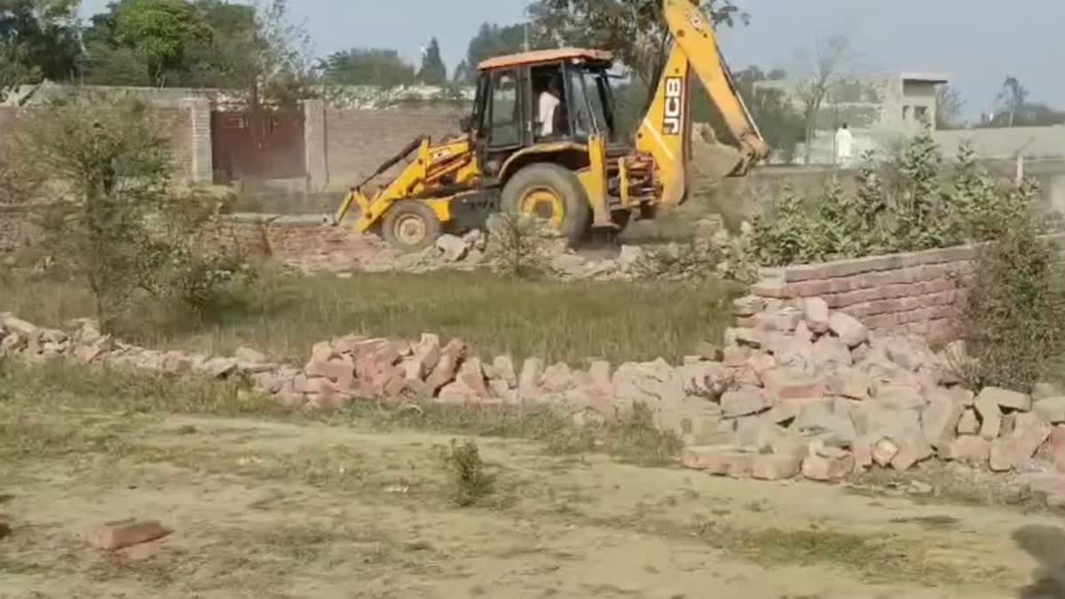 Bulldozer action in nuh