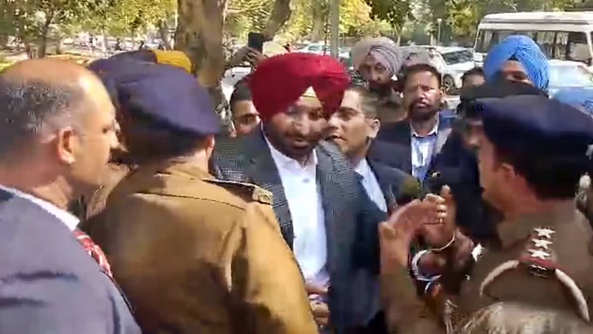 Clash between Chandigarh Police and Ravneet Bittu security