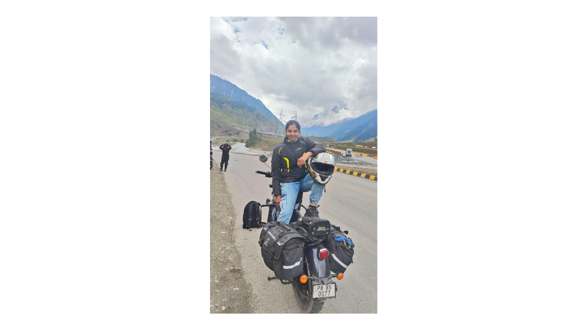 Maninderjit Kaur learnt riding at the age of 40 and has never since looked back. She has scaled heights on her Royal Enfield which she learned to ride in just two days