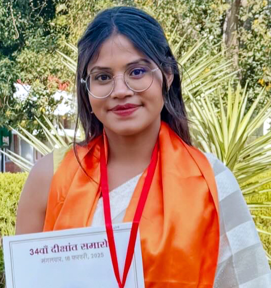 MSc Economics Gold Medalist Anjali