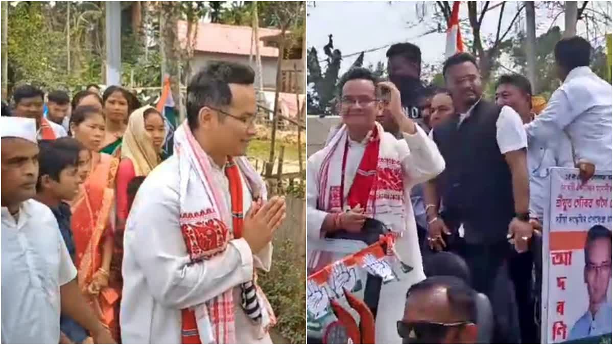 congress candidate gaurav gogoi starts election campaigning in majuli