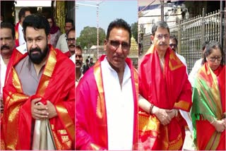 Actor_Mohan_Lal_And_Mukesh_Rishi_At_Tirupathi