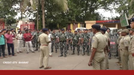 Police Flag march at Rayagada