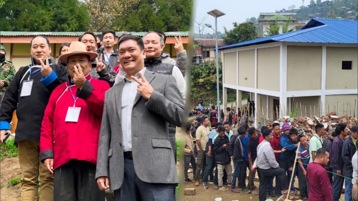 election for arunachal assembly and lS election marred by violence governor and CM CAST VOTE