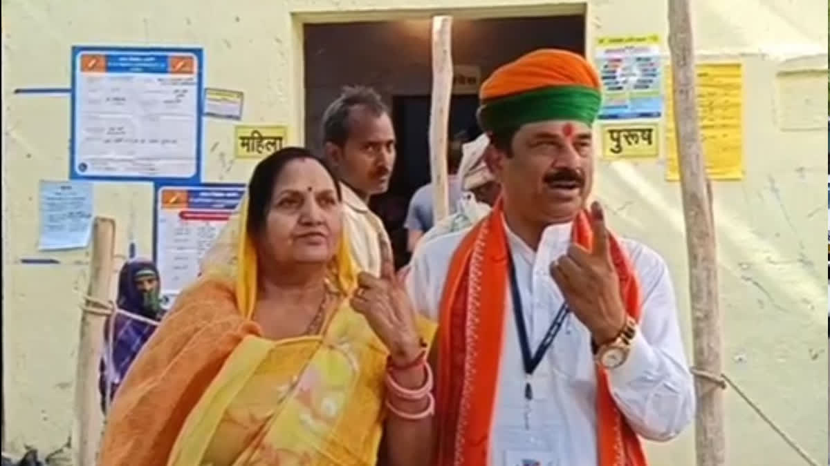 BJP candidate Ramswaroop Koli voted in bharatpur said - The country is safe in the hands of narendra modi