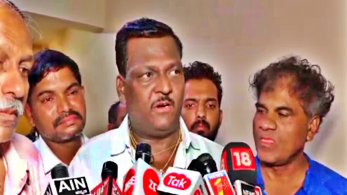 Niranjanaiah Hiremath spoke to the media.