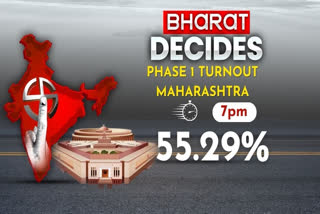 Maharashtra Lok Sabha Election 2024 Phase 1: 55.29% voter turnout recorded till 7 PM