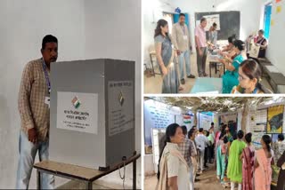 बीजापुर में में मतदान जारी