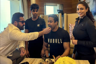 Jr NTR Celebrates his Trainer Birthday