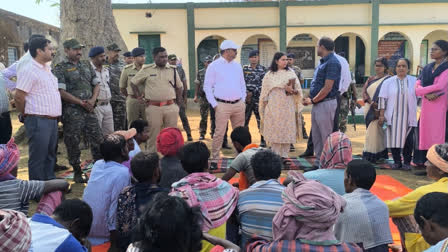 Polling booth inspection in Dumka