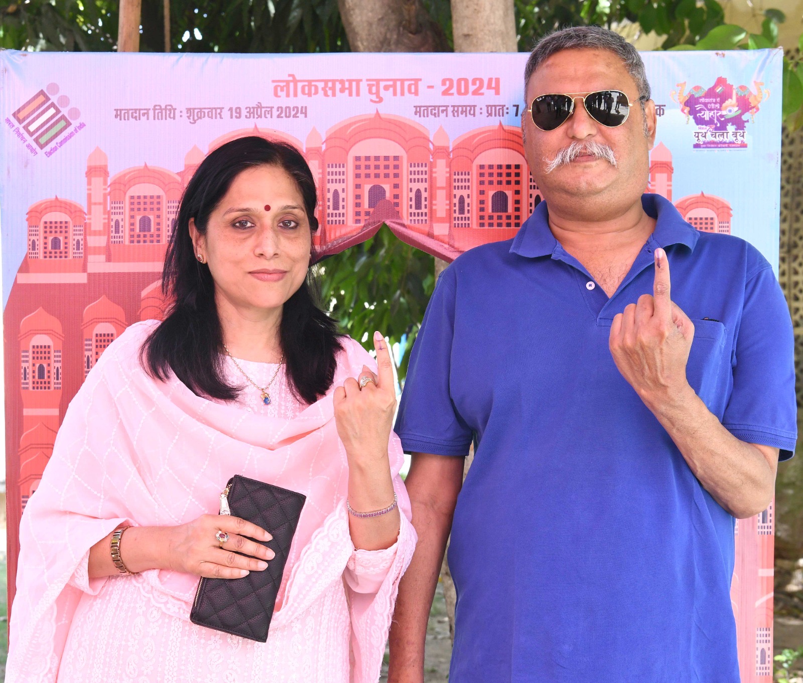 Shubhra Singh voted with her family