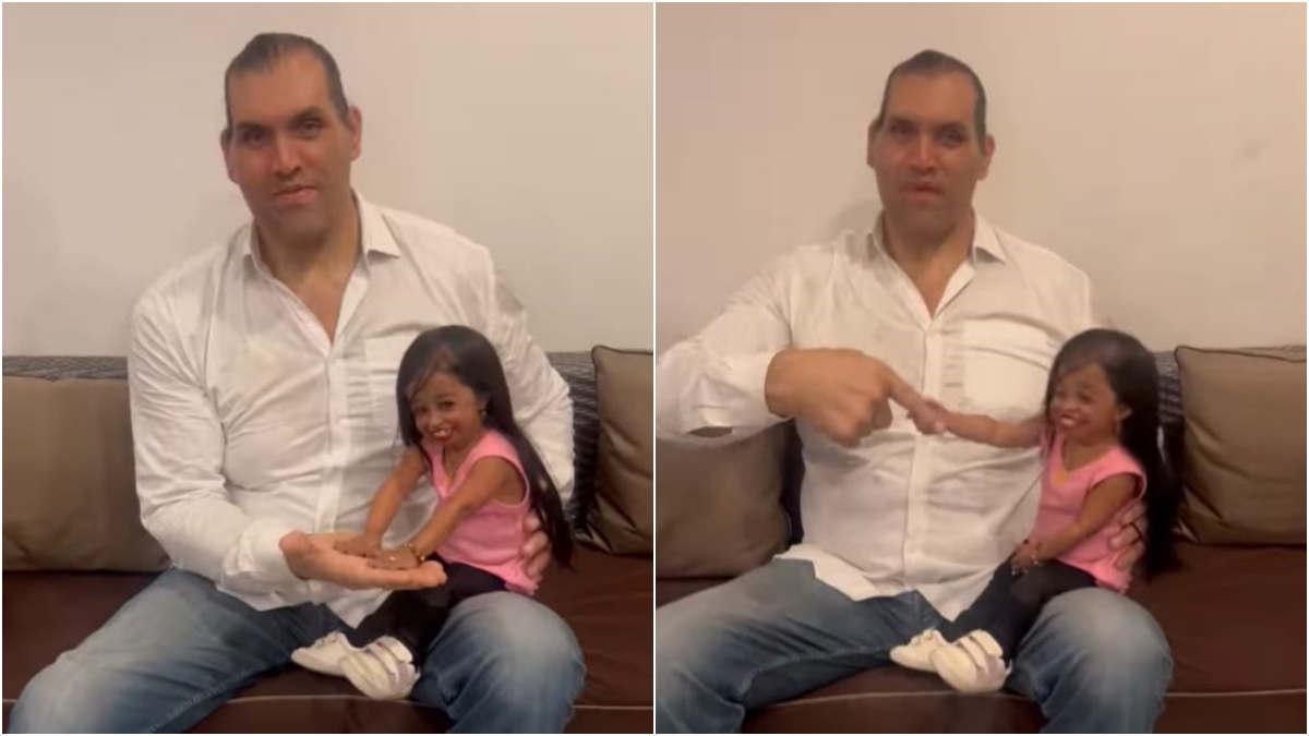 Khali Met with World Shortest Woman