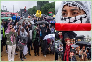 واشنگٹن ڈی سی میں سینکڑوں مظاہرین نے فلسطین کے دردناک ماضی اور حال کی یاد میں ریلی نکالی