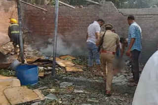 A man died and at least five others workers were injured in an explosion in a firecracker factory in Jhalu township of Bijnor district in Uttar Pradesh on Sunday.