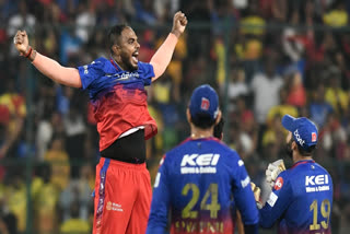 Left-arm pacer Yash Dayal starred with 2-42, including a priced wicket of MS Dhoni in a seven-run final over, as Royal Challengers Bengaluru held their nerve to enter the Indian Premier League 2024 playoffs with a stunning 27-run win over Chennai Super Kings in front of their faithful fans at the M. Chinnaswamy Stadium in Bengaluru on Sunday.