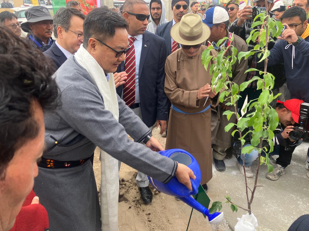 Rijiju also participated in a plantation drive which was organised on the occasion to mark the 108th birth anniversary of Kushok Bakula Rinpoche.