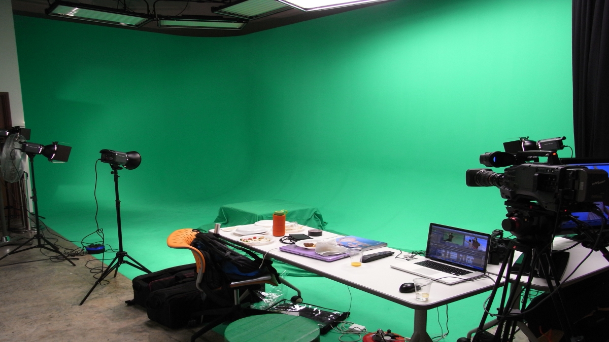 green screen for background change and visual effects