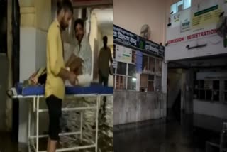 influence of Cyclone Biparjoy  Jawaharlal Nehru Hospital in Ajmer flooded  Cyclone Biparjoy  രാജസ്ഥാനില്‍ കനത്ത മഴ  ആശുപത്രിയില്‍ വെള്ളം കയറി  ജവഹര്‍ലാല്‍ നെഹ്‌റു ആശുപത്രി  ഡോക്‌ടര്‍ തരുണ്‍  ബിപര്‍ജോയ്‌  രാജസ്ഥാന്‍ വാര്‍ത്തകള്‍  Rajasthan news updates  latest news in Rajasthan  Ajmer flooded