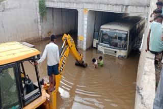 Bus Stuck in Under Bridge