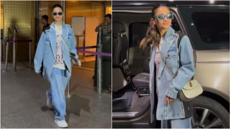 Alia Bhatt slays denim-on-denim at Mumbai airport as she returns from Netflix Tudum event