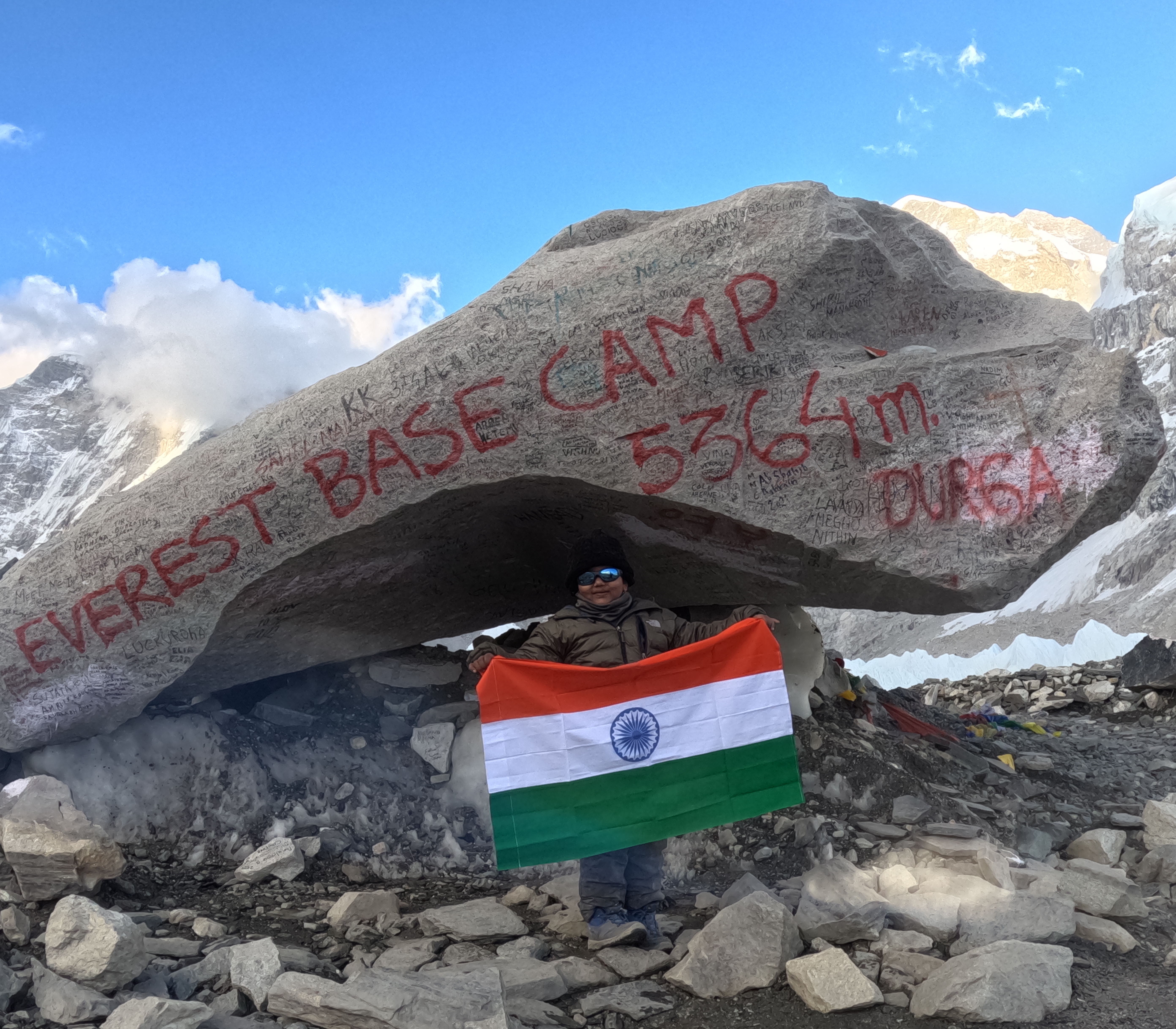 prisha climb mount everest base camp
