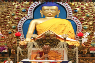 Tibetan spiritual leader the Dalai Lama delivers teachings to Taiwanese followers, in Dharamshala on Wednesday, October 4, 2023.