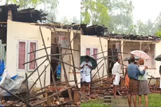 HEAVY RAIN IN ERNAKULAM  മഴയിൽ വീട് തകർന്നു  KERALA RAIN ALERTS  HOUSE COLLAPSED IN ERNAKULAM