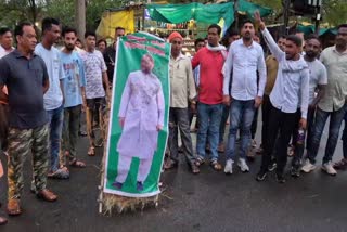 ASADUDDIN OWAISI EFFIGY BURNT