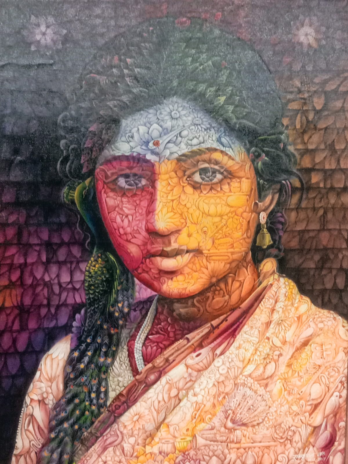 LATA MANGESHKAR  PAINTING THE NIGHTINGALE  ASIA BOOK OF RECORDS  PAINTING LATA MANGESHKAR ALIVE