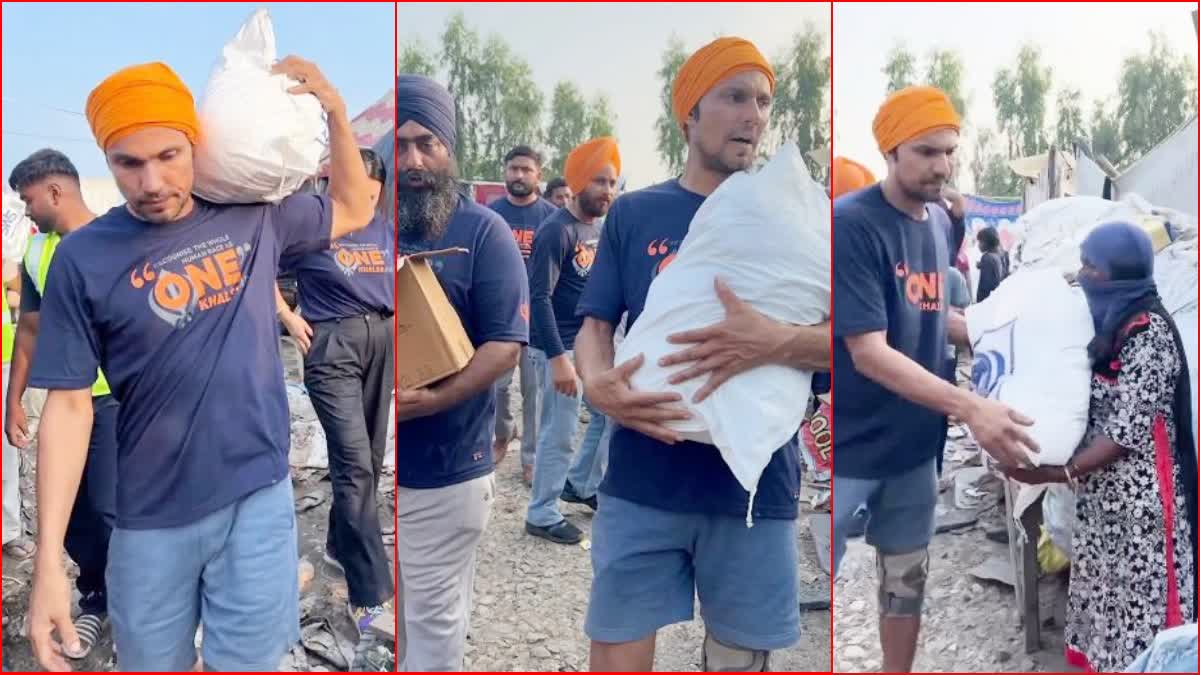 Randeep Hooda distributed ration in haryana