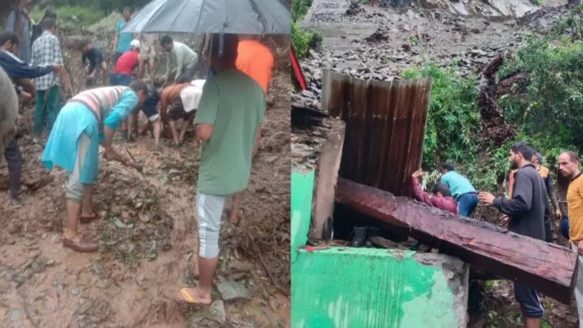 Two houses collapse due to heavy rains in Jammu and Kashmirs Kathua