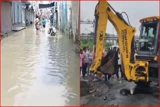 Waterlogging in Laksar