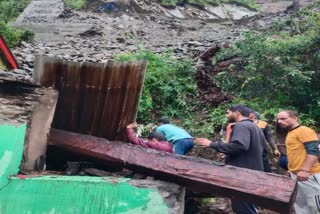 Two houses collapsed