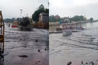 drains dirty water got mixed in shipra river