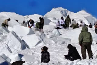 An Indian Army officer was killed while six other soldiers were injured on Wednesday after their tents caught fire in Union Territory Ladakh's Siachen Glacier, Army sources said.