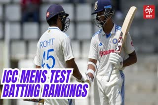 Rohit Sharma in top 10 icc mens test batting rankings Yashasvi Jaiswal also included for the first time