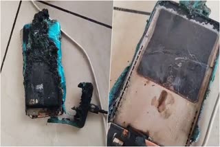 Old man escaped  Old man escaped from Smartphone explosion  Smartphone explosion  escaped from Smartphone explosion  Thrissur  Pattikkad  Smartphone Explosion  സ്‌മാര്‍ട്‌ ഫോണ്‍ ചാര്‍ജിങിനിട്ട് സമീപത്തിരുന്നു  പൊട്ടിത്തെറി  വയോധികന്‍ രക്ഷപ്പെട്ടത് തലനാരിഴയ്ക്ക്  വയോധികന്‍  പട്ടിക്കാട് സിറ്റി  ഫോൺ  സ്‌മാർട് ഫോൺ  സ്‌മാർട് ഫോൺ പൊട്ടിത്തെറി