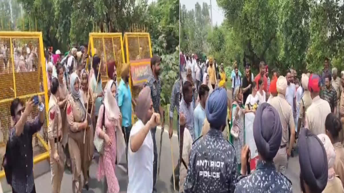 Regarding the demands, the PBI union leaders staged a dharna outside CM Mann's residence in Sangrur.