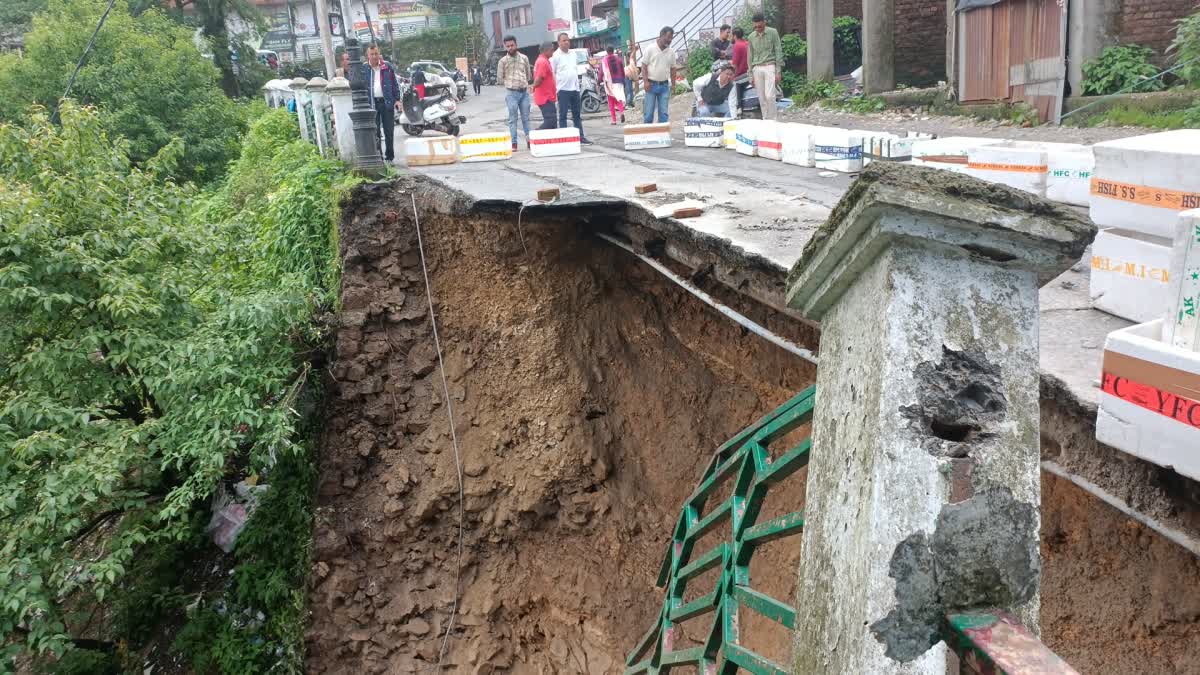 Road Portion Collapse Mussoorie