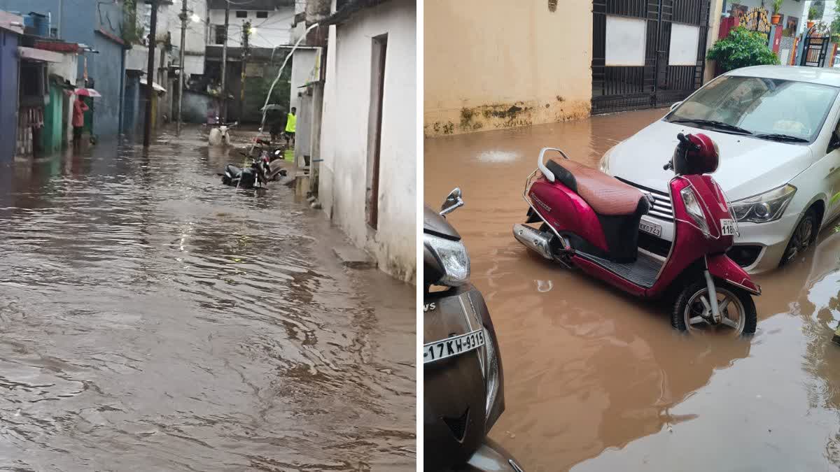 heavy rain in Jagdalpur submerge water