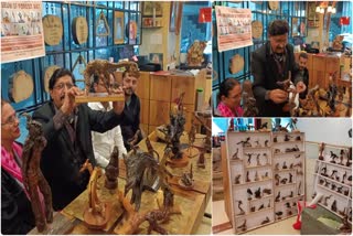 Retired engineer Girish Khanduri created artworks from wood