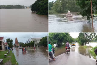 KERALA TAMIL NADU ROAD CLOSED  TEMPLE AND HOUSES SUBMERGED  HEAVY RAIN IN MYSURU  MYSURU